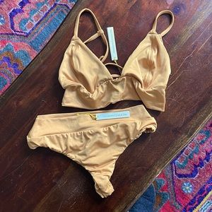 NWT Gooseberry Intimates Thong Bikini Set